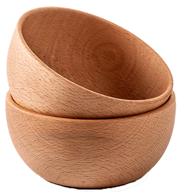 Empty Wooden Bowls